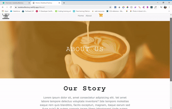 react/gatsby website